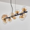 Chehalis hanging light, globe light, pendant light Amber, clear, 10-light sources