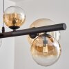 Chehalis hanging light, globe light, pendant light Amber, clear, 8-light sources