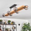 Chehalis ceiling light, globe light Ecru, black, 6-light sources