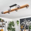 Chehalis ceiling light, globe light Ecru, black, 6-light sources