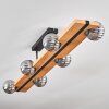 Chehalis ceiling light, globe light Ecru, black, 6-light sources