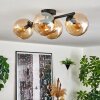 Gastor ceiling light, globe light Amber, 4-light sources