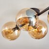 Gastor ceiling light, globe light Amber, 4-light sources