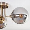 Cabalonga ceiling light, globe light brass, 3-light sources