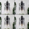 Hasvik hanging light, pendant light chrome, black, 3-light sources