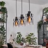 Hasvik hanging light, pendant light chrome, black, 3-light sources