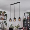 Hasvik hanging light, pendant light chrome, black, 3-light sources