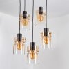 Hasvik hanging light, pendant light chrome, black, 5-light sources