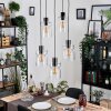 Hasvik hanging light, pendant light chrome, black, 5-light sources