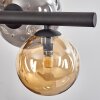 Chehalis hanging light, globe light, pendant light Amber, Smoke-coloured, 8-light sources