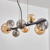 Chehalis hanging light, globe light, pendant light Amber, Smoke-coloured, 8-light sources