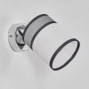 Lundegaard ceiling spotlight, wall light, Wall spotlight chrome, 1-light source