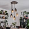 Hasvik hanging light, pendant light chrome, black, 5-light sources