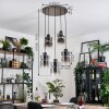 Hasvik hanging light, pendant light chrome, black, 5-light sources