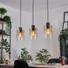 Hasvik hanging light, pendant light chrome, black, 3-light sources