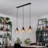 Hasvik hanging light, pendant light chrome, black, 3-light sources