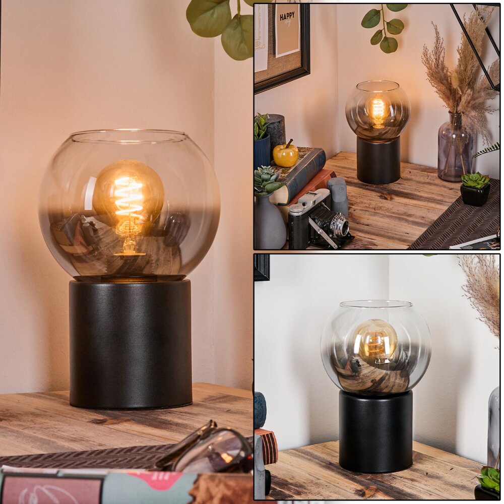 Koyoto globe light, desk lamp, table lamp clear, Smoke-coloured, 1-light source main product photo