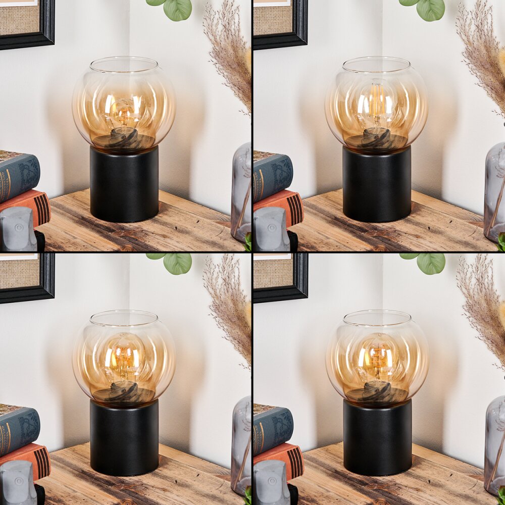 Koyoto globe light, desk lamp, table lamp Amber, clear, 1-light source