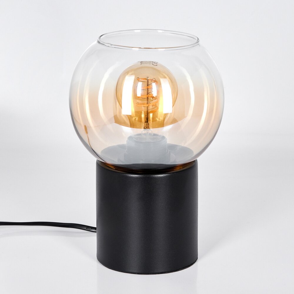 Koyoto globe light, desk lamp, table lamp Amber, clear, 1-light source