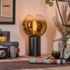 Koyoto globe light, desk lamp, table lamp gold, clear, 1-light source