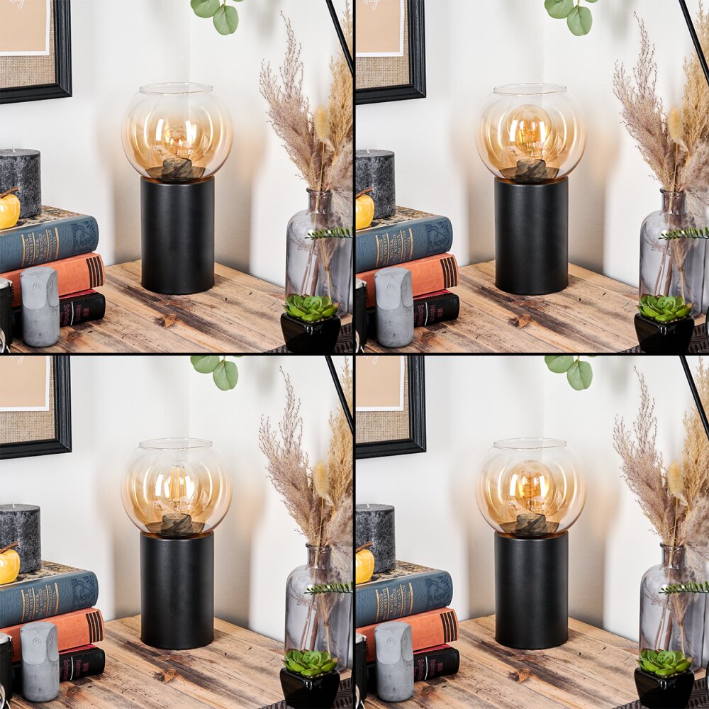 Koyoto globe light, desk lamp, table lamp Amber, clear, 1-light source