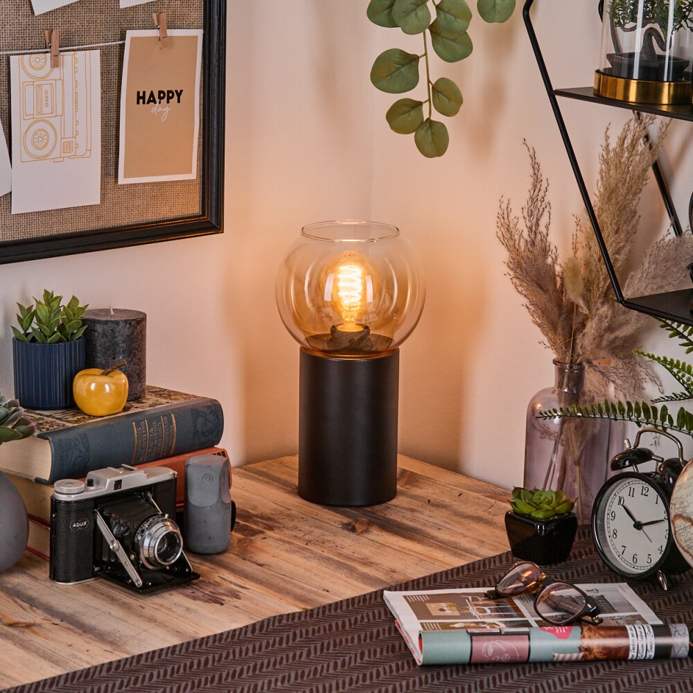 Koyoto globe light, desk lamp, table lamp Amber, clear, 1-light source