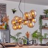 Gastor hanging light, globe light, pendant light Amber, 10-light sources