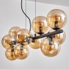 Gastor hanging light, globe light, pendant light Amber, 10-light sources