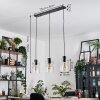 Hasvik hanging light, pendant light chrome, black, 3-light sources