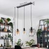 Hasvik hanging light, pendant light chrome, black, 3-light sources