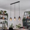 Hasvik hanging light, pendant light chrome, black, 3-light sources