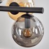 Gastor hanging light, globe light, pendant light Amber, clear, Smoke-coloured, 8-light sources