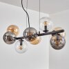 Gastor hanging light, globe light, pendant light Amber, clear, Smoke-coloured, 8-light sources