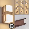 Swanek outdoor wall light, wall light LED rust-coloured, 2-light sources