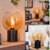 Koyoto globe light, desk lamp, table lamp 20 cm Amber, clear, 1-light source