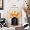 Koyoto globe light, desk lamp, table lamp 20 cm Amber, clear, 1-light source