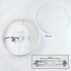 Foggia ceiling light matt nickel, 3-light sources