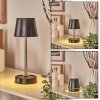 Amien Outdoor table lamp, table lamp LED black, silver, 1-light source