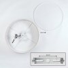 Foggia ceiling light matt nickel, 3-light sources