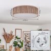 Antillo ceiling light matt nickel, 3-light sources