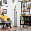 Limmingen floor lamp Dark wood, black, 3-light sources