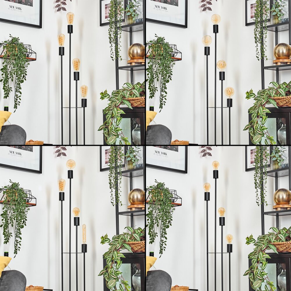 Limmingen floor lamp black, 4-light sources