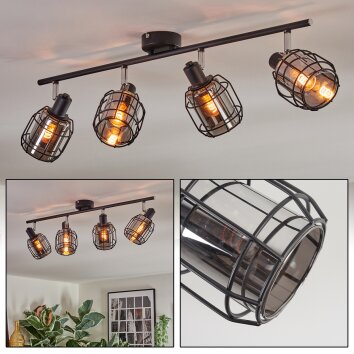 Ennor ceiling light, ceiling spotlight black, 4-light sources