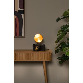 Lucide lights CAMERA table lamp black, 1-light source