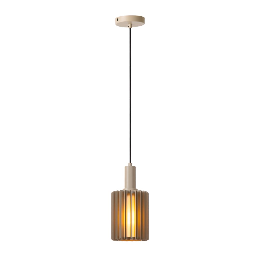 Lucide lights LAMBRES pendant light sand-coloured, 1-light source