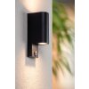 Lucide lights IR outdoor wall light black, 2-light sources, Motion sensor