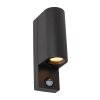 Lucide lights IR outdoor wall light black, 2-light sources, Motion sensor