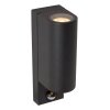 Lucide lights IR outdoor wall light black, 2-light sources, Motion sensor