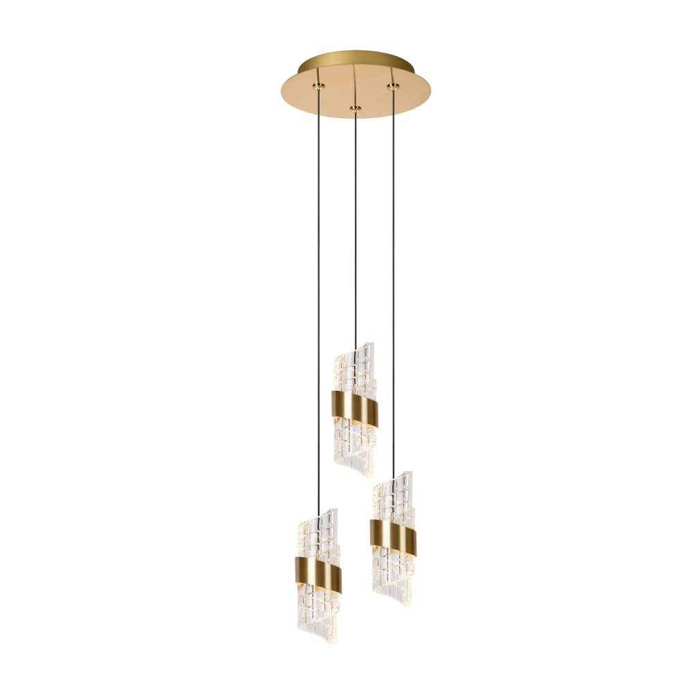 Lucide lights KLIGANDE pendant light LED gold, brass, 3-light sources