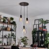 Hasvik hanging light, pendant light chrome, black, 3-light sources